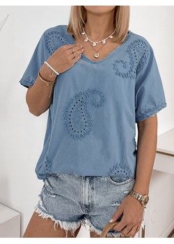 bluzka luxe niebieska one size ze sklepu UBRA w kategorii Bluzki damskie - zdjęcie 172328563