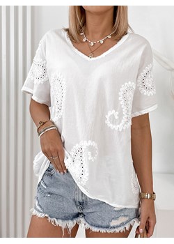 bluzka luxe biała one size ze sklepu UBRA w kategorii Bluzki damskie - zdjęcie 172328570