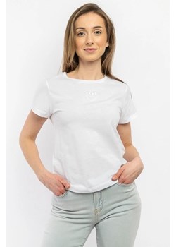 t-shirt damski pinko 100355 a1nw z04 biały ze sklepu Royal Shop w kategorii Bluzki damskie - zdjęcie 172329461
