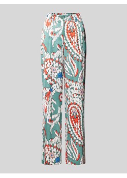 Spodnie materiałowe o kroju regular fit z nadrukiem na całej powierzchni ze sklepu Peek&Cloppenburg  w kategorii Spodnie damskie - zdjęcie 172329604
