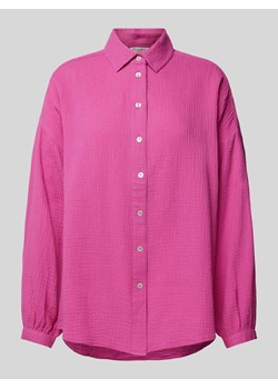 Bluzka koszulowa z fakturowanym wzorem ze sklepu Peek&Cloppenburg  w kategorii Koszule damskie - zdjęcie 172329694