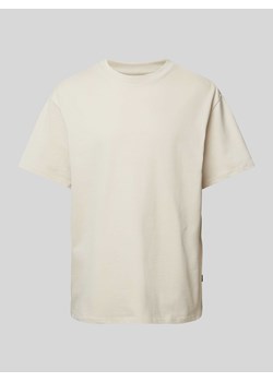 T-shirt z prążkowanym,okrągłym dekoltem model ‘HARVEY’ ze sklepu Peek&Cloppenburg  w kategorii T-shirty męskie - zdjęcie 172329814