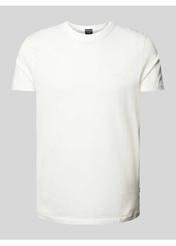 T-shirt z prążkowanym,okrągłym dekoltem model ‘Paris’ ze sklepu Peek&Cloppenburg  w kategorii T-shirty męskie - zdjęcie 172330083