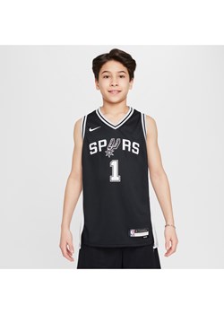Koszulka dla dużych dzieci (chłopców) NBA Swingman San Antonio Spurs Icon Edition 2022/23 - Czerń ze sklepu Nike poland w kategorii T-shirty chłopięce - zdjęcie 172330143