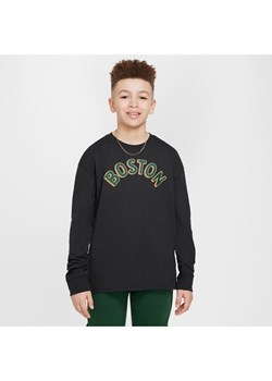 T-shirt z długim rękawem dla dużych dzieci (chłopców) Max90 Nike NBA Boston Celtics City Edition 2023/24 - Czerń ze sklepu Nike poland w kategorii T-shirty chłopięce - zdjęcie 172330150