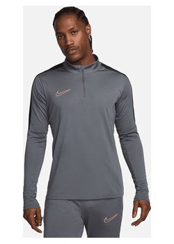 Męska koszulka piłkarska z zamkiem 1/2 Dri-FIT Nike Academy - Szary ze sklepu Nike poland w kategorii T-shirty męskie - zdjęcie 172330163