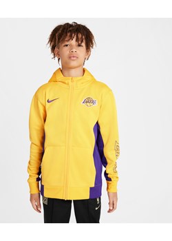 Bluza z kapturem i zamkiem na całej długości dla dużych dzieci Nike Dri-FIT NBA Los Angeles Lakers Showtime - Żółty ze sklepu Nike poland w kategorii Bluzy chłopięce - zdjęcie 172330173
