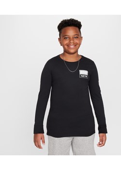 T-shirt z długim rękawem dla dużych dzieci (chłopców) Nike NBA Brooklyn Nets Essential - Czerń ze sklepu Nike poland w kategorii T-shirty chłopięce - zdjęcie 172330193