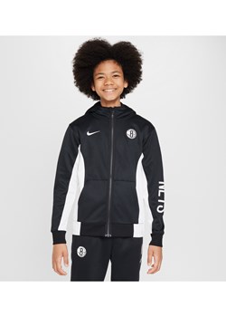 Bluza z kapturem i zamkiem na całej długości dla dużych dzieci Nike Dri-FIT NBA Brooklyn Nets Showtime - Czerń ze sklepu Nike poland w kategorii Bluzy chłopięce - zdjęcie 172330201