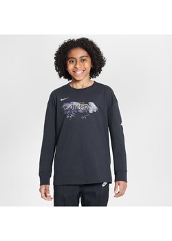 T-shirt z długim rękawem dla dużych dzieci (chłopców) Max90 Nike NBA Los Angeles Lakers Essential - Czerń ze sklepu Nike poland w kategorii T-shirty chłopięce - zdjęcie 172330202