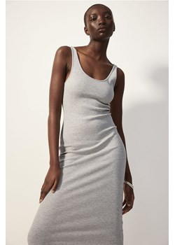 H & M - Sukienka z dżerseju w prążki - Szary ze sklepu H&M w kategorii Sukienki - zdjęcie 172330434