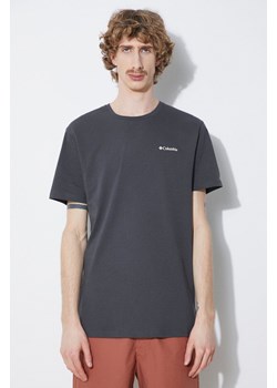 Columbia t-shirt bawełniany North Cascades kolor szary z nadrukiem 1834041 ze sklepu PRM w kategorii T-shirty męskie - zdjęcie 172332521