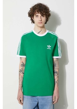 adidas Originals t-shirt bawełniany Adicolor Classics 3-Stripes Tee kolor zielony z nadrukiem IM0410 ze sklepu PRM w kategorii T-shirty męskie - zdjęcie 172332661