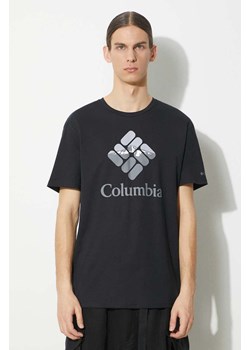 Columbia t-shirt bawełniany Rapid Ridge kolor czarny z nadrukiem 1888813 ze sklepu PRM w kategorii T-shirty męskie - zdjęcie 172332870