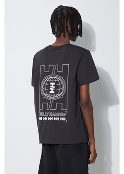 Helly Hansen t-shirt bawełniany kolor czarny wzorzysty ze sklepu PRM w kategorii T-shirty męskie - zdjęcie 172333050