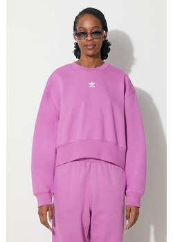 adidas Originals bluza Adicolor Essentials Crew Sweatshirt damska kolor różowy gładka IR5975 ze sklepu PRM w kategorii Bluzy damskie - zdjęcie 172333091
