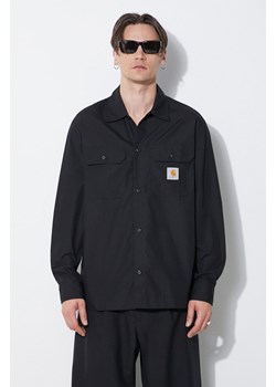 Carhartt WIP koszula Longsleeve Craft Shirt męska kolor czarny relaxed z kołnierzykiem klasycznym I033021.89XX ze sklepu PRM w kategorii Koszule męskie - zdjęcie 172333331