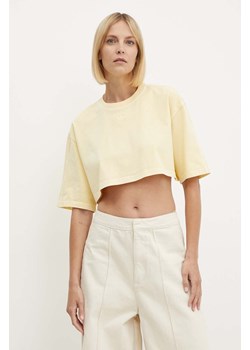 adidas Originals t-shirt bawełniany damski kolor żółty IR6000 ze sklepu PRM w kategorii Bluzki damskie - zdjęcie 172333903