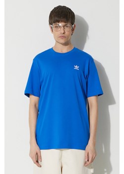 adidas Originals t-shirt bawełniany Essential Tee męski kolor niebieski z aplikacją IR9687 ze sklepu PRM w kategorii T-shirty męskie - zdjęcie 172333971