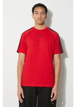 adidas Originals t-shirt bawełniany męski kolor czerwony z aplikacją  IR9449 ze sklepu PRM w kategorii T-shirty męskie - zdjęcie 172334023