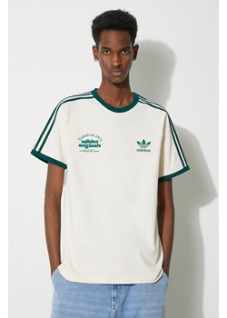 adidas Originals t-shirt bawełniany męski kolor beżowy z nadrukiem IU0217 ze sklepu PRM w kategorii T-shirty męskie - zdjęcie 172334041