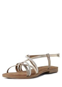 Tamaris Skórzane sandały Kobiety skóra srebrny jednolity ze sklepu vangraaf w kategorii Sandały damskie - zdjęcie 172335864