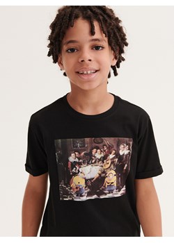 Reserved - T-shirt oversize Minionki - czarny ze sklepu Reserved w kategorii T-shirty chłopięce - zdjęcie 172337000