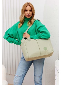 Nylonowa shopperka damska jasnozielona - Peterson ze sklepu 5.10.15 w kategorii Torby Shopper bag - zdjęcie 172338280