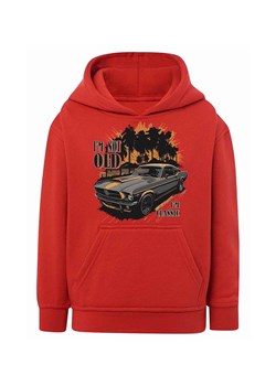 Bluza kangurka z kapturem Auto muscle car czerwona ze sklepu 5.10.15 w kategorii Bluzy chłopięce - zdjęcie 172338313