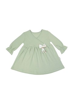 Zielona sukienka dziewczęca z długim rękawem ze sklepu 5.10.15 w kategorii Sukienki dziewczęce - zdjęcie 172338323