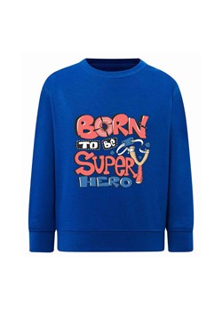 Chłopięca bluza z napisem Born to be superhero niebieska ze sklepu 5.10.15 w kategorii Bluzy chłopięce - zdjęcie 172338324