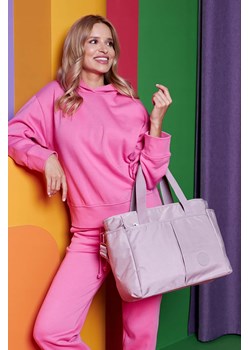 Nylonowa shopperka damska fioletowa - Peterson ze sklepu 5.10.15 w kategorii Torby Shopper bag - zdjęcie 172338360