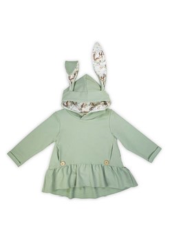 Zielona nieorozpinana bluza dla dziewczynki z motywem sarenek ze sklepu 5.10.15 w kategorii Bluzy dziewczęce - zdjęcie 172338460