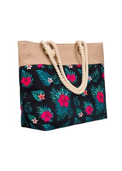 Plażowa torebka shopperka damska w kwiaty ze sklepu 5.10.15 w kategorii Torby letnie - zdjęcie 172338504