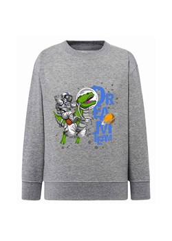 Dzianinowa bluza nierozpinana szara Astronauta & Dinozaur ze sklepu 5.10.15 w kategorii Bluzy chłopięce - zdjęcie 172338510
