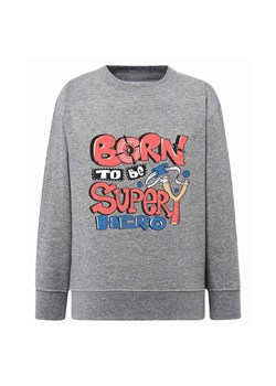 Chłopięca bluza z napisem Born to be superhero szara ze sklepu 5.10.15 w kategorii Bluzy chłopięce - zdjęcie 172338523