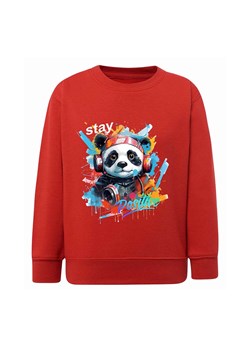 Czerwona bluza dla chłopca z nadrukiem - Panda ze sklepu 5.10.15 w kategorii Bluzy chłopięce - zdjęcie 172338603
