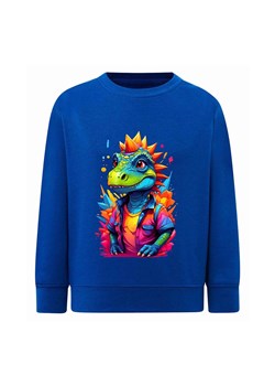 Dzianinowa bluza niebieska dla chłopca Dinozaur ze sklepu 5.10.15 w kategorii Bluzy chłopięce - zdjęcie 172338611