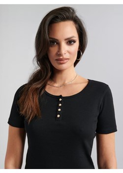 Sinsay - Koszulka bawełniana - czarny ze sklepu Sinsay w kategorii Bluzki damskie - zdjęcie 172341863