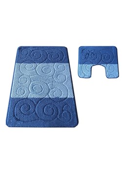 Niebieskie dywaniki pod wannę i z wycięciem - Lapo ze sklepu Edinos.pl w kategorii Dywaniki łazienkowe - zdjęcie 172342404