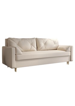 Kremowa sofa rozkładana - Petra ze sklepu Edinos.pl w kategorii Sofy i kanapy - zdjęcie 172342512