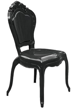 Czarne krzesło do salonu Ludwig - Trixi 4X ze sklepu Edinos.pl w kategorii Krzesła - zdjęcie 172342542