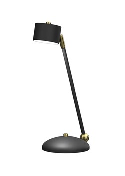 Czarno-złota lampka biurkowa z abażurem - N021-Circile ze sklepu Edinos.pl w kategorii Lampy stołowe - zdjęcie 172342624