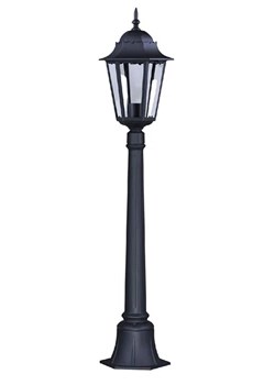Czarna stojąca lampa ogrodowa klasyczna słupek - S351-Tirma ze sklepu Edinos.pl w kategorii Oświetlenie ogrodowe - zdjęcie 172342671