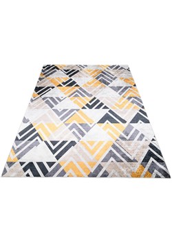 Szaro-żółty dywan skandynawski w trójkąty - Cunis 4X ze sklepu Edinos.pl w kategorii Dywany - zdjęcie 172342704