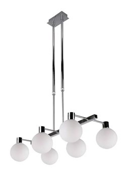 Lampa nowoczesna wisząca z sześcioma chrom kloszami P8-B41 ze sklepu Edinos.pl w kategorii Lampy wiszące - zdjęcie 172343052