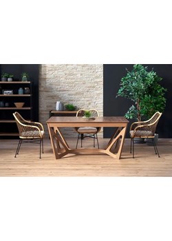 Prostokątny rozkładany stół z rustykalnymi krzesłami - Bavarias ze sklepu Edinos.pl w kategorii Zestawy mebli kuchennych - zdjęcie 172343054
