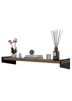 Wisząca półka na kwiaty w stylu loft czarny + dąb lancelot - Thorir 4X ze sklepu Edinos.pl w kategorii Półki - zdjęcie 172343351