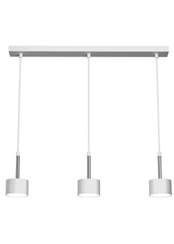 Biało-srebrna lampa z potrójnym abażurem - N024-Umer ze sklepu Edinos.pl w kategorii Lampy wiszące - zdjęcie 172343580
