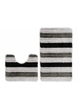 Szary komplet dywaników łazienkowych - Iles 4X ze sklepu Edinos.pl w kategorii Dywaniki łazienkowe - zdjęcie 172343621